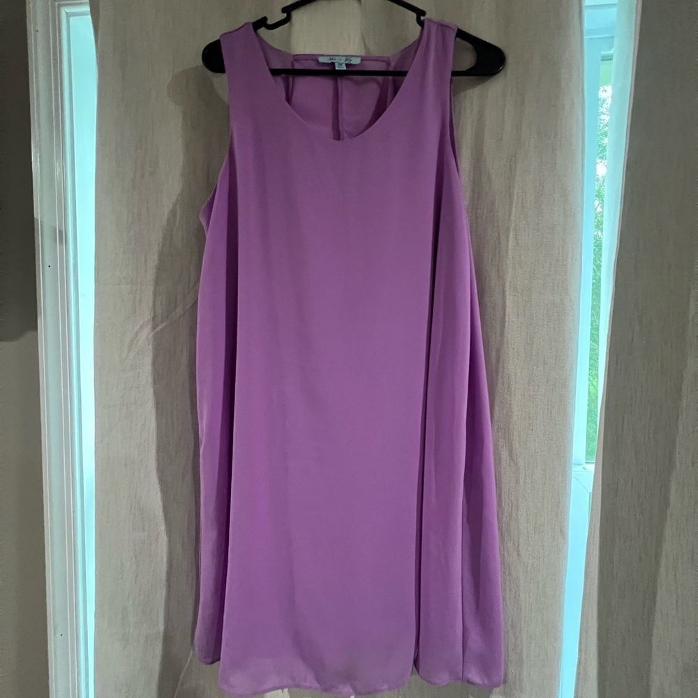 Elegant Purple Sleeveless Dress